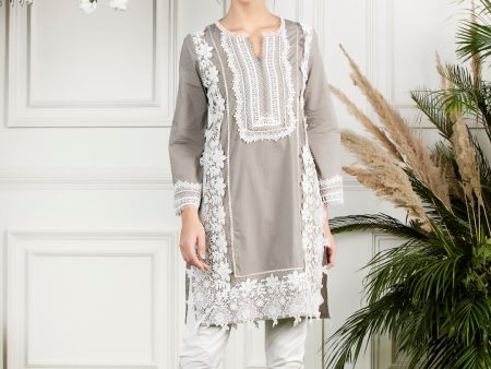 Mulmul Cotton Quill Kurta With Gota Daigonal Pyajamas Fashion