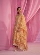 Mulmul Organza Sharvi Orange Anarkali Kurta With Mulmul Cotton Sharvi Orange Pant Hot on Sale