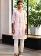 Mulmul Cotton Briallen Kurta Pink For Sale