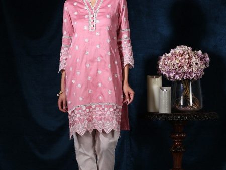 Moonflower Kurta (Blush) Online