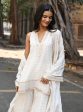 Mulmul Organza Sangli Off White Kurta With Mulmul Organza Sangli Off White Sharara For Sale