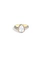 Diamond silver gold alloy ring - Aishwarya - Metallic For Discount