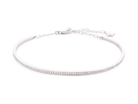 Diamond white gold bangle - LC Collection Jewellery - Metallic For Sale