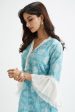 Mulmul Cotton Dunlin Teal Kurta For Discount