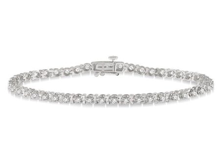 2.00CTRDDM ILLUSION BRACELET WG 14K-G Cheap