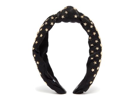 Star stud velvet headband Online now