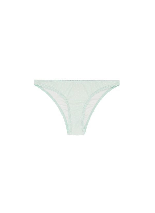 Mint  dot print Econyl™ bikini bottoms For Cheap