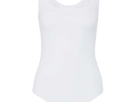 Square neck bodysuit - Azzedine Alaïa - White Hot on Sale