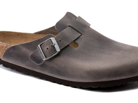 Birkenstock Boston Iron Oiled Leather Soft Footbed on Sale