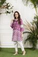 Mulmul Rosemallow Kurta With Front Pleated Pyjamas For Discount