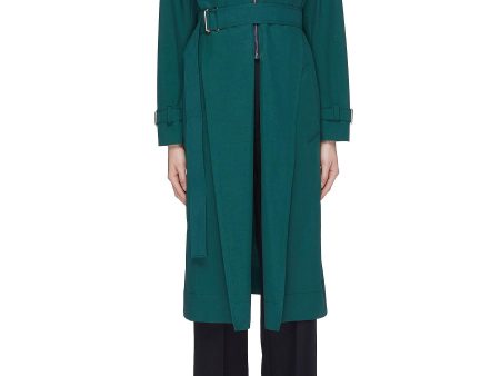 Belted oversized lapel trench coat - Cédric Charlier - Green Cheap