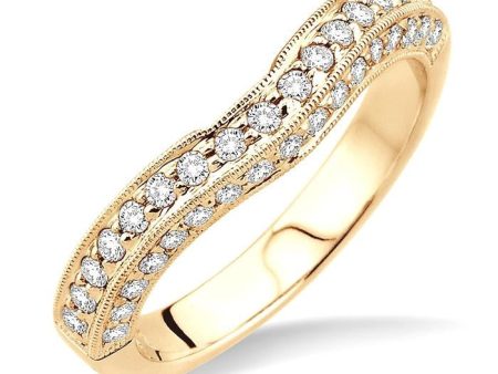 3 8 Ctw Diamond Matching Wedding Band in 14K Yellow Gold For Discount