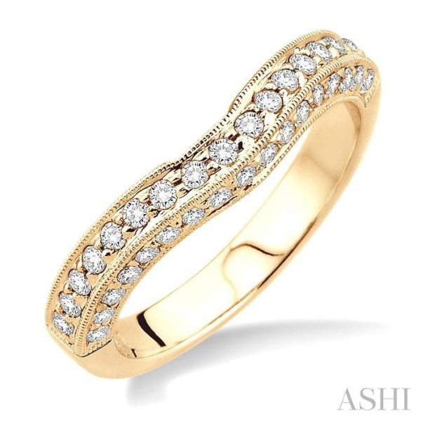 3 8 Ctw Diamond Matching Wedding Band in 14K Yellow Gold For Discount