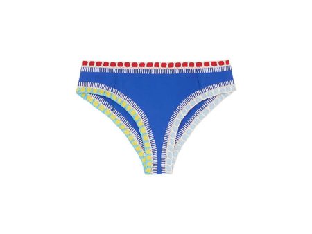 Tuesday  crochet trim bikini boyshort bottoms - KIINI - Blue Sale