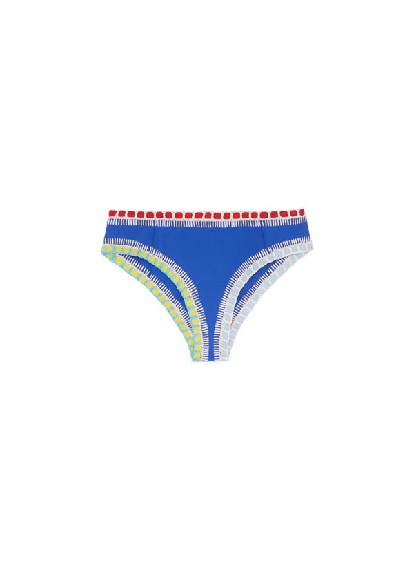 Tuesday  crochet trim bikini boyshort bottoms - KIINI - Blue Sale