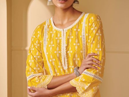 Mulmul Cotton Laiqa Mango Kurta For Sale