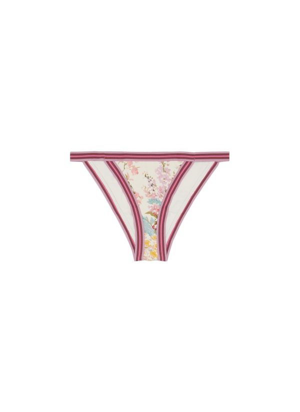 Heathers  stripe border garden floral print bikini bottoms - Zimmermann - Multi-colour Discount