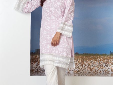 Mulmul Cotton Viva Lilac Kurta Cheap