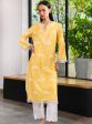 Mulmul Cotton Arki Yellow Kurta Discount