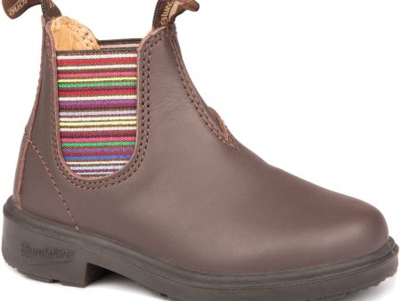 Blundstone 1413 Kids Striped Elastic Walnut Cheap