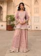 Mulmul Luxe Tissue Satin Lamhe Lilac Kurta with Mulmul Luxe Tissue Lamhe Lilac Skirt Sale