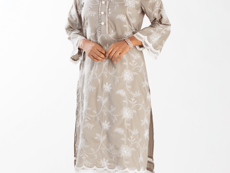 Mulmul Cotton MELIA KURTA With ROUNDED HEM PANT Fashion