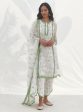 Mulmul Organza Terra Green Kurta With Mulmul Cotton Terra Green Pant For Cheap