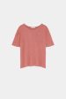 Zara Women s Ribbed T-Shirt (Light Coral, Small) Fashion