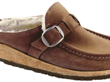 Birkenstock Women s Buckley Shearling Tea Suede on Sale