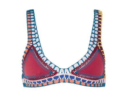 Soley  crochet trim bikini top - KIINI - Red Online