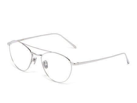 Titanium aviator optical glasses - Linda Farrow - Metallic Online now