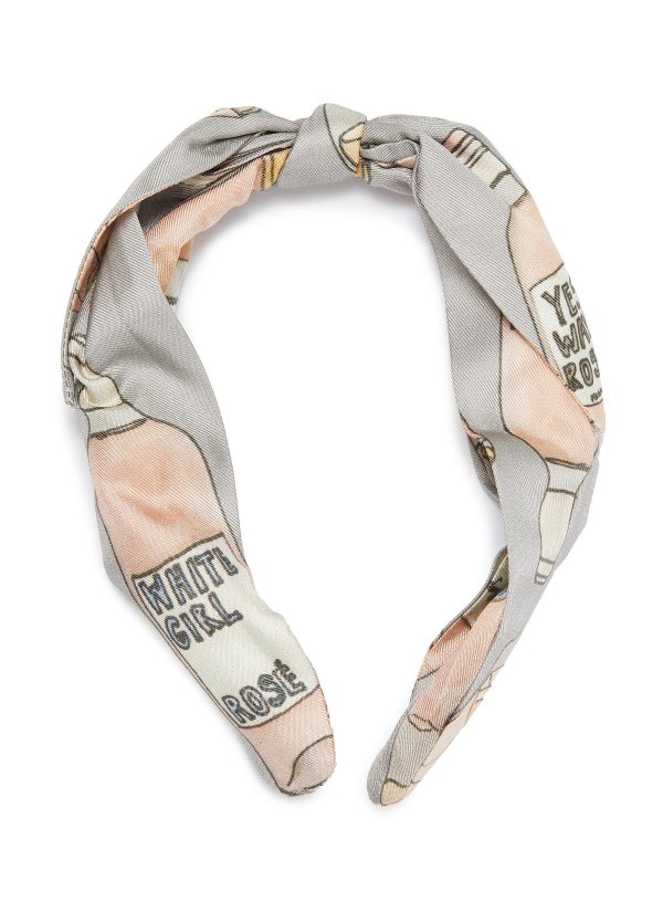 Rosé All Day  print headband - cjw - Multi-colour For Cheap