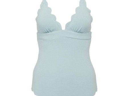 Santa Clara  scalloped one-piece swimsuit - Marysia - Blue Cheap