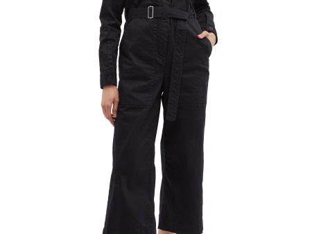 PSWL  Utility  belted patch pocket twill jumpsuit - Proenza Schouler - Black Supply