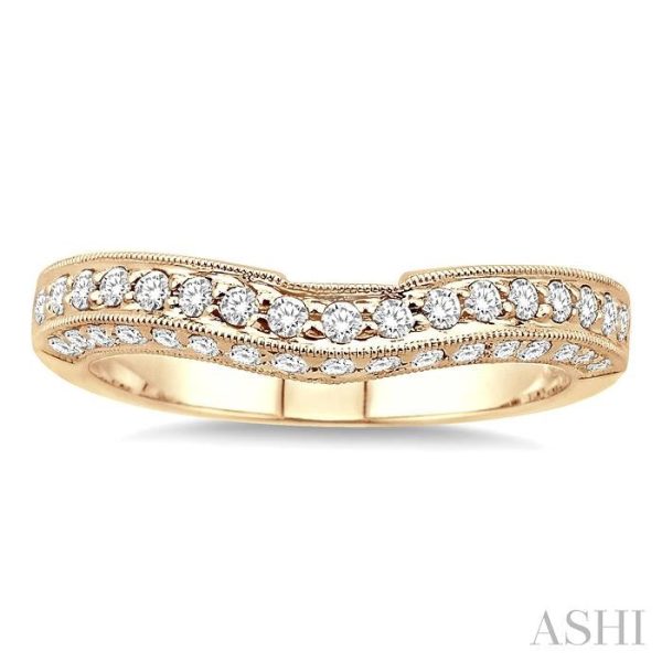 3 8 Ctw Diamond Matching Wedding Band in 14K Yellow Gold For Discount