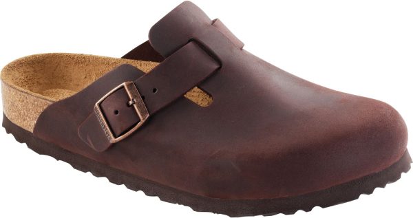 Birkenstock Boston Habana Oiled Leather Soft Footbed For Discount