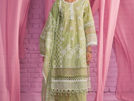 Mulmul Cotton Dhitya Light Green Kurta With Mulmul Cotton Dhitya Light Green Pant Hot on Sale