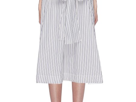 Sash tie waist stripe poplin skirt - Rosetta Getty - Multi-colour For Sale