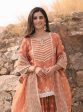 Mulmul Luxe Tissue Satin Lamhe Burnt Orange Kurta with Mulmul Luxe Tissue Lamhe Burnt Orange Skirt For Discount