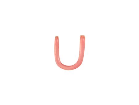 Enamel letter charm – U - Loquet London - Metallic For Discount