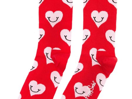 Smiley Heart crew socks Online Sale