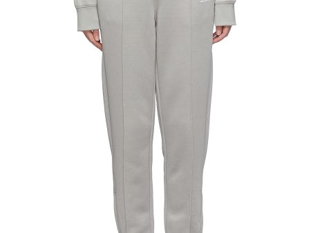 Zip cuff pintuck logo print track pants - alexanderwang.t - Grey on Sale