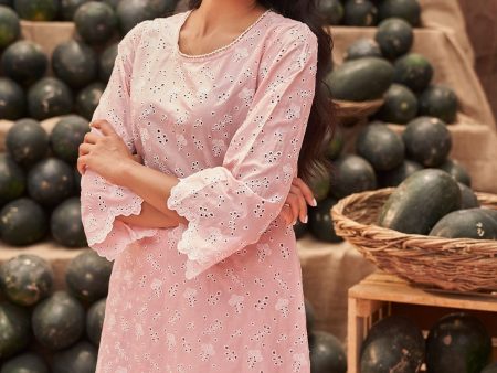 Mulmul Cotton Hannah Light Pink Top With Mulmul Cotton Hannah Light Pink Pant Supply