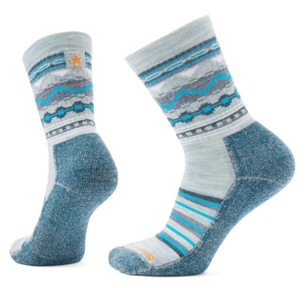 Smartwool Everyday Hudson Trail Crew Socks Light Cushion Frosty Green Hot on Sale