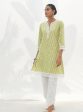 Mulmul Cotton Maneri Lime kurta For Cheap