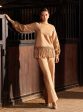 Mulmul Fleece Althea Beige Top with Mulmul Fleece Circe Beige Pant Online Hot Sale