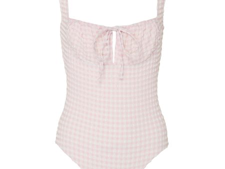 The Ellery  gingham check seersucker one-piece swimsuit Hot on Sale