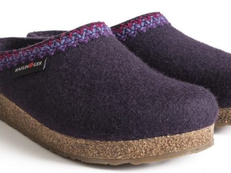 Haflinger Grizzly Zig Zag Eggplant Clog For Sale