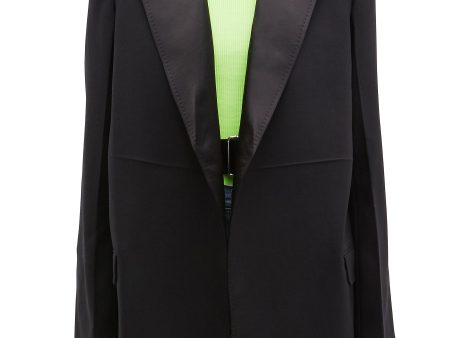 Belted virgin wool-mohair tuxedo blazer - Helmut Lang - Black Online Hot Sale