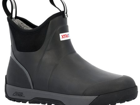 Xtratuf Men s 6  Ankle Deck Boot Ice Rubber Black on Sale